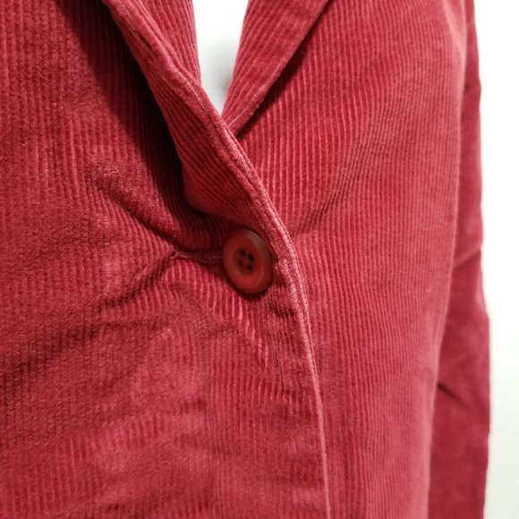 L.L. Bean jacket 12 corduroy ribbed blazer lined three button pockets YR81 - Picture 8 of 15